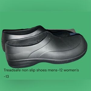 Unisex treadsafe men’s women’s Black Slip-Resistant Shoes work